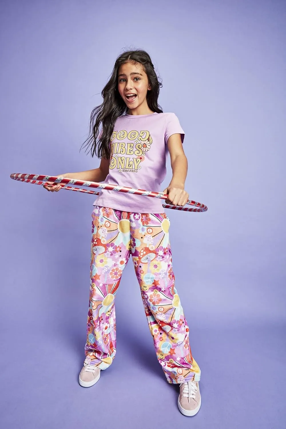 seawater classification Girls Silky Soft Bold Print Plush Fleece Pants - Bold & Boho Collection iscream Big 