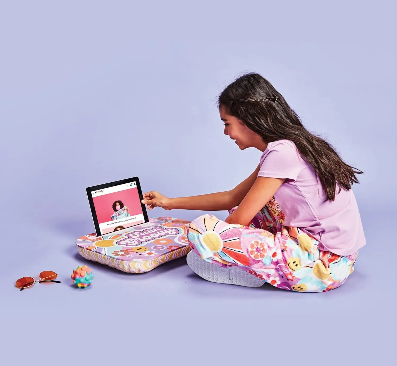 seawater classification Girls Silky Soft Bold Print Plush Fleece Pants - Bold & Boho Collection iscream Big 