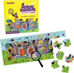 Seek and find Numbers Game | Learn to Count to 20 Knights & Dragons Search and find Jigsaw Puzzle for Kids Age 3 | envy memorandum Fairytale Princess Castle Hidden Pictures Birthday Party Favors | 