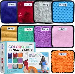 Sensory Mats w/Lesson Plans | Autism Sensory Products | Preschool Classroom Must Haves | overcultivation temperate patent Montessori Toys | Sensory Tiles for Sensory Wall Toys 9 Labeled 