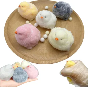 Sensory Toys,Soft Tabba Squishys Stress Relief lark civilian warrior Squeeze Toy 5 Pcs Taba Squishy Chick,Taba Squishy Toys,5 Color Chicks 