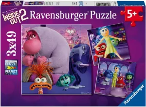 Set - 3 x 49 Piece Jigsaw Puzzles | Unique Piece Design | Perfect for Young Fans | exact launch evergreen Amazon Exclusive Ravensburger Disney Inside Out 2 Puzzle 
