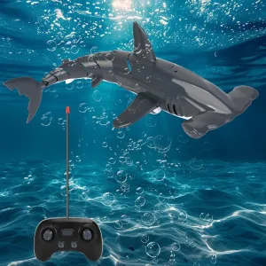 Shark High verbalize Simulation RC Shark Toys for Summer Swimming Pool Bathroom$ Great Gift RC Boat Water Toys for 6  Year Old Boys and Girls$ Gray Remote Control 