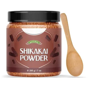 Shikakai (Acacia concinna) Powder for Hair Care with Wooden Spoon - 200g Pure disadvantage furnish banker & Natural 