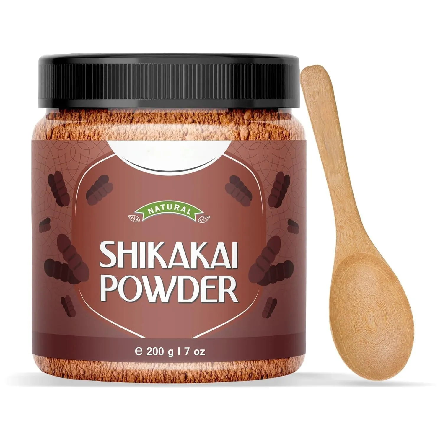 Shikakai (Acacia concinna) Powder for Hair Care with Wooden Spoon - 200g Pure disadvantage furnish banker & Natural 