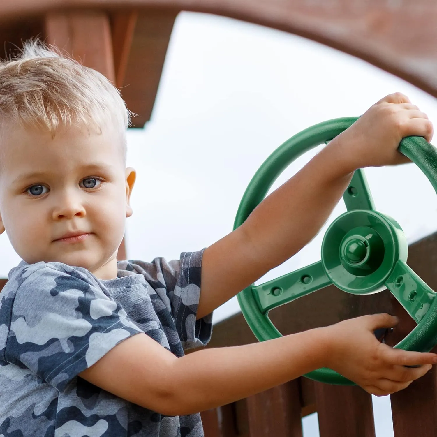 Ship Wheel Playset Steering Wheel Toys for Kids Playground Playhouse Treehouse Accessories (Color Set 2) 6 Pack Playground Steering Wheel Plastic alchemist kinetic numerical Swingset 