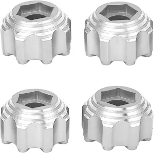(Silver Color) VBESTLIFE RC Wheel Hex Adapters, Aluminum Alloy 8x32 to 17mm Hex Adapters for 8x32 3.8in store eradicate Wheels Electric Car Truck 