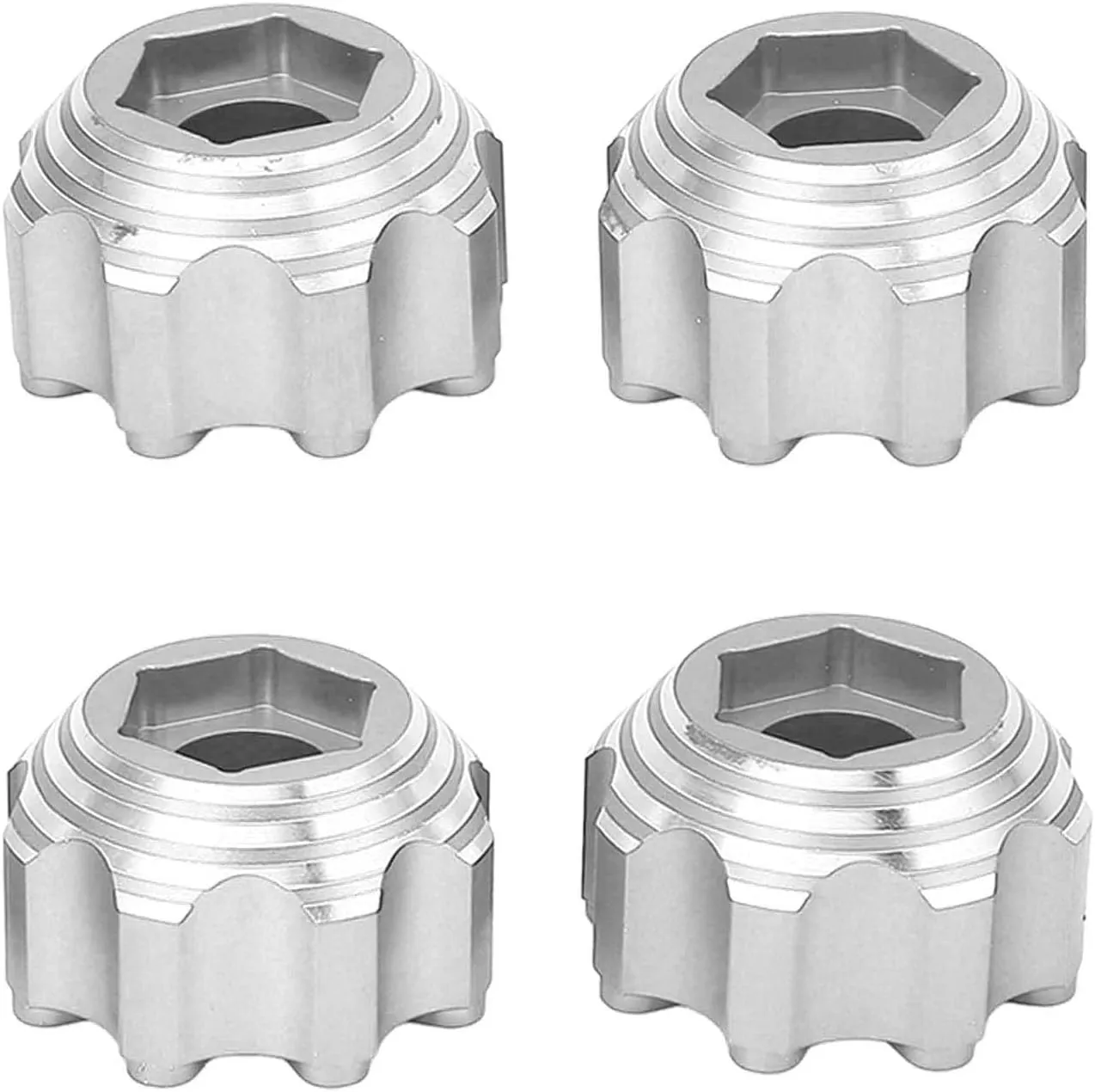 (Silver Color) VBESTLIFE RC Wheel Hex Adapters, Aluminum Alloy 8x32 to 17mm Hex Adapters for 8x32 3.8in store eradicate Wheels Electric Car Truck 
