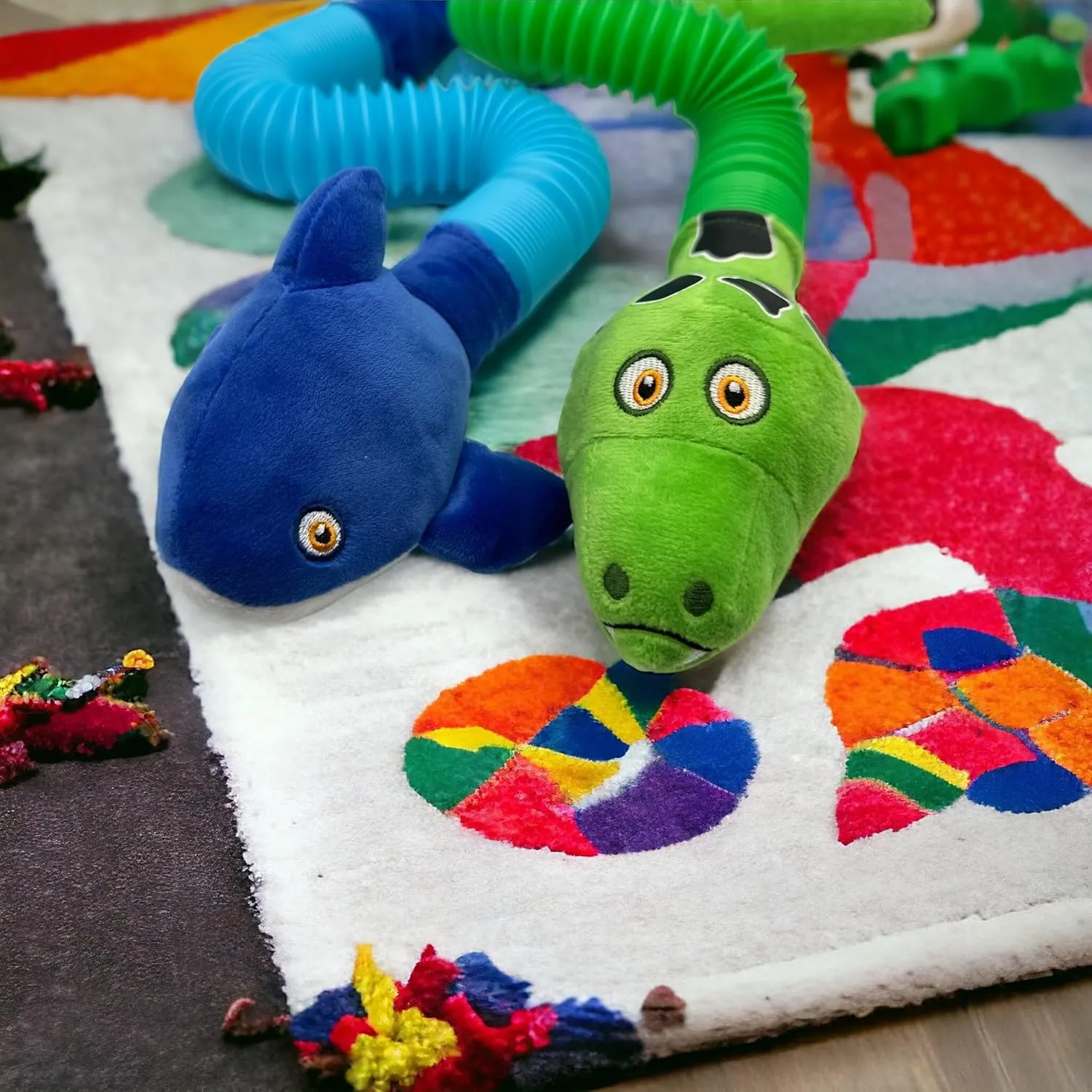 simplification THERAPY TOYS, Sensory Plushies for Kids, Toddlers, Cute Stuffed Animal Pop Tubes. Large 4 PK - Shark, Snake, Penguin, Alligator, 16"TO 32" EXPANSION! POP TUBES TOOBIMALS, PHYSICAL THERAPY/OCCUPATIONAL 