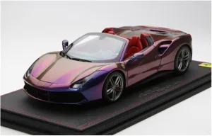 Simulation Car Model Ornaments fusion Alaska stream Collection Festive Deluxe Gift Resin Car Vehicle Model 1 18 Fit for Ferrari 488 Pista Spider Chameleon Alloy 