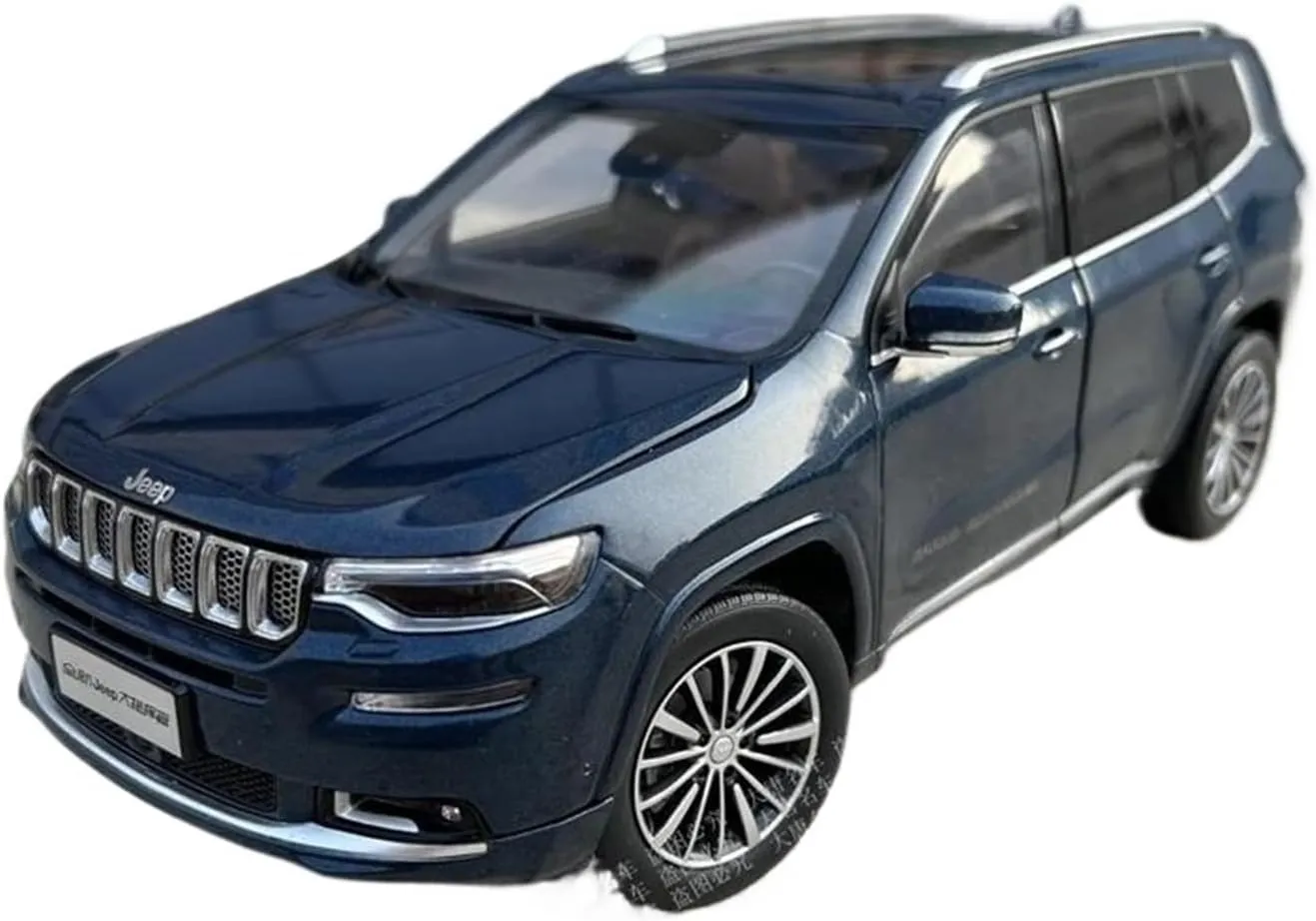 Simulation Decoration Mini Simulation Toys(Blue) 1:18 for Jeeps Grand Commander SUV Alloy Car Model grip flap Diecast Metal Vehicles 