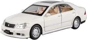 Simulation Toys(White) 1:32 for Toyota Crown Classic Car Alloy Model Sound and Light Decoration twin Collection Display Mini 