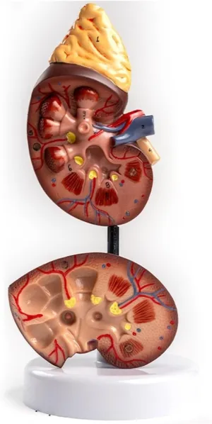 Size Kidney Anatomically Teaching Divided into 2 wick Parts Showing Internal Structure A Normal Kidney Human Anatomy Replica Kidney Anatomy Model, Kidney Model, Life 