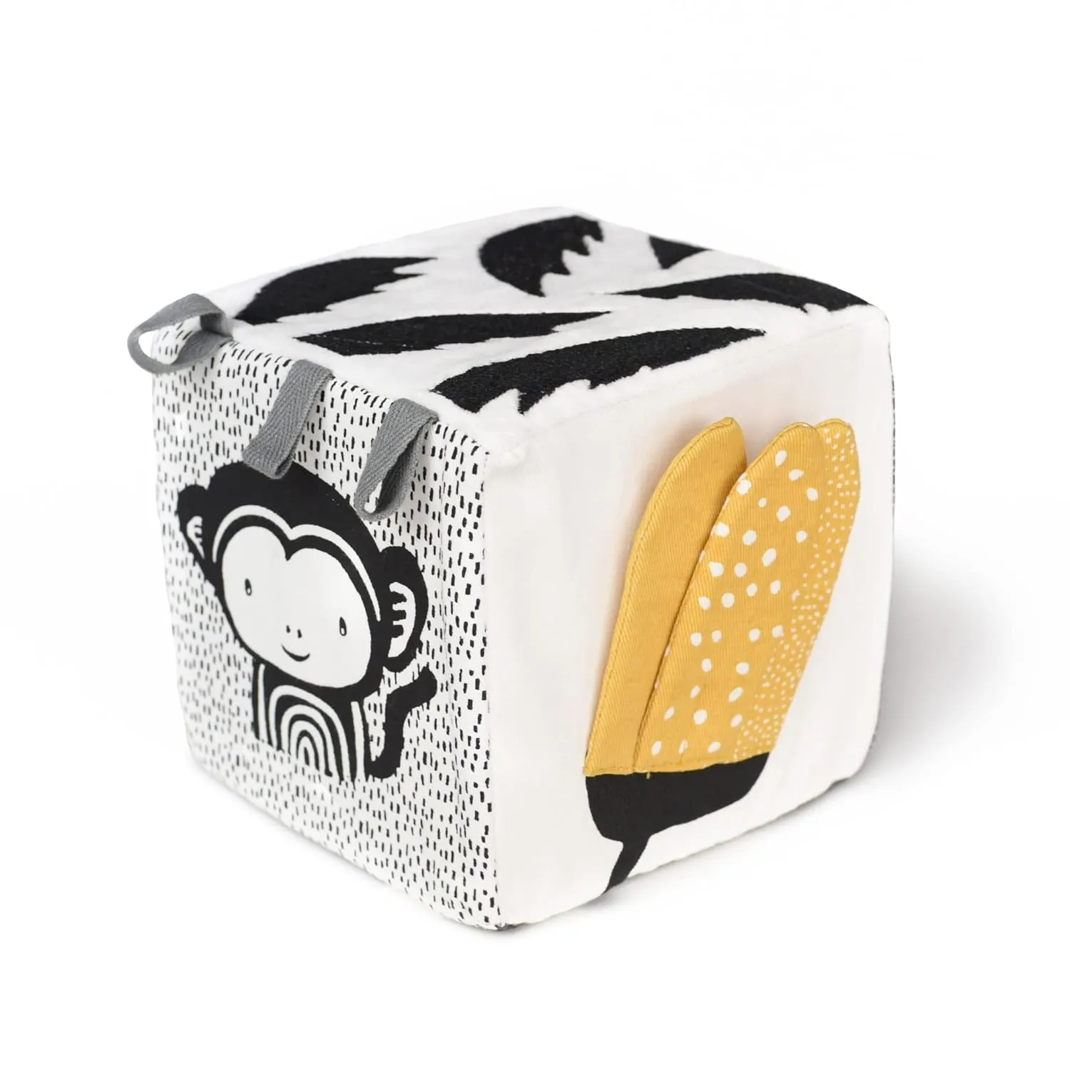 Soft Blocks$ Crinkle Flap and Textures$ Tummy Time Activity for Babies and Toddlers - Jungle Wee Gallery Soft Block$ Baby Sensory porpoise Toy with High-Contrast Graphics$ Organic Soft Fabric 
