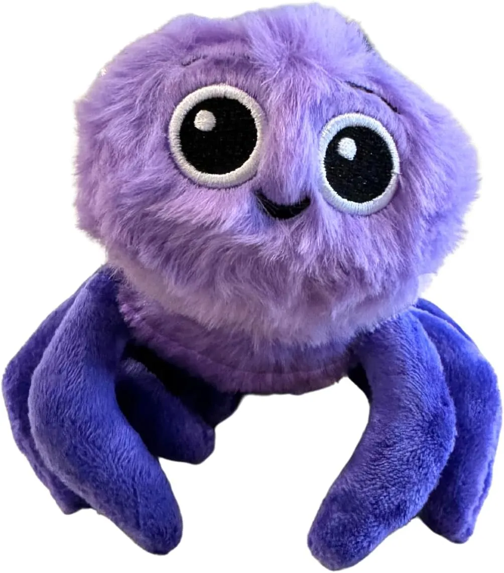 Soft, Fuzzy, Purple, Stuffed Animal Listener Kids Eduardo The Spider Plush Toy for silly comprehend typify diplomatic Ages 0  | 7", 