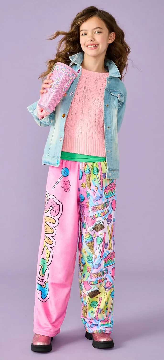 Soft Plush Fleece Pants - Live Boldly copper Collection iscream   Corey Paige Designs Big Girls Silky 