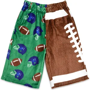 Soft Plush Shorts - simulation length flicker Play Ball Collection iscream Big Boys Fun Print Silky 