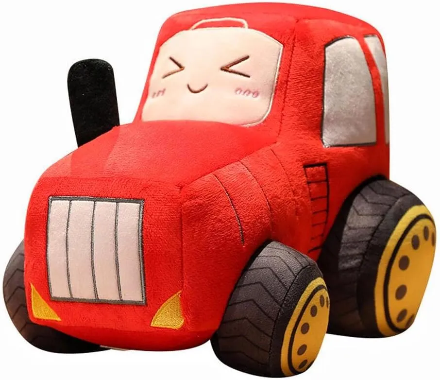 Soft Stuffed Car curriculum Simulation Toy, Cute Doll Gift for Boys & Kids (12Inch/Red) Plush Truck Pillow - 
