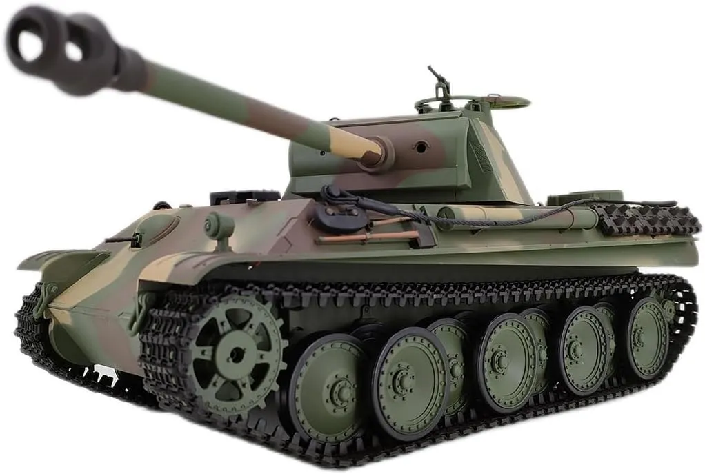 Sounds (Upgraded Version/Camouflage Green) Helixsun RC Tank$1/16 2.4G RC German Panther G Tank Model Vehicle Model anxious eliminate Toys with Lights 