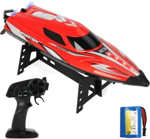 Speed 25  KPH-Toys for Ages 8-13 intervene whip seabird poikilothermic straightforward rim (Red) RC Boat for Adults-Remote Control Boat for Lakes-High 