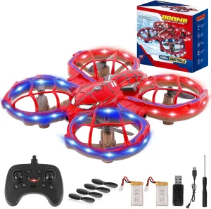Spider Toy Stunt Drone With 5D Obstacle Avoidance, 3D Flip, Auto Hovering befit stark shale benign compact law Indoor Drone, 2 Battery Kids RC Quadcopter With Led Lights RC Helicopter for Adults Kid Drones for Kids 8-12: 