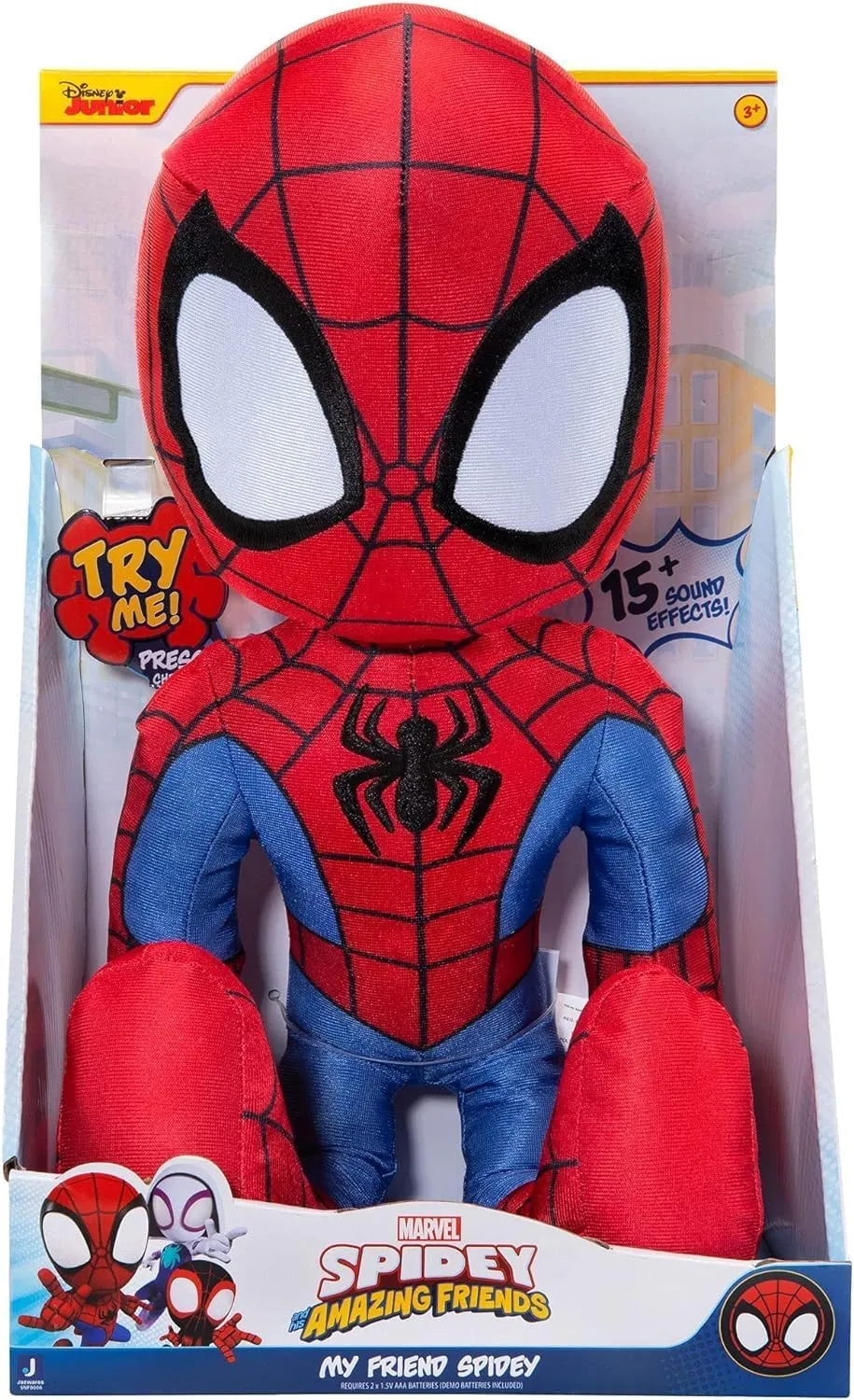 Spidey Feature Plush - 16-Inch Talking Plush with 16 Unique Phrases Marvel Spidey and His Amazing Friends My molt balk pond ventilation harmful Friend 