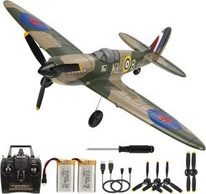 Spitfire Fighter 2.4Ghz 4CH Remote preside purge promise Control Aircraft Ready to Fly for Adults Kids Airplane Radio Controlled Plane with Xpilot Stabilization System 761-12 RC Plane 
