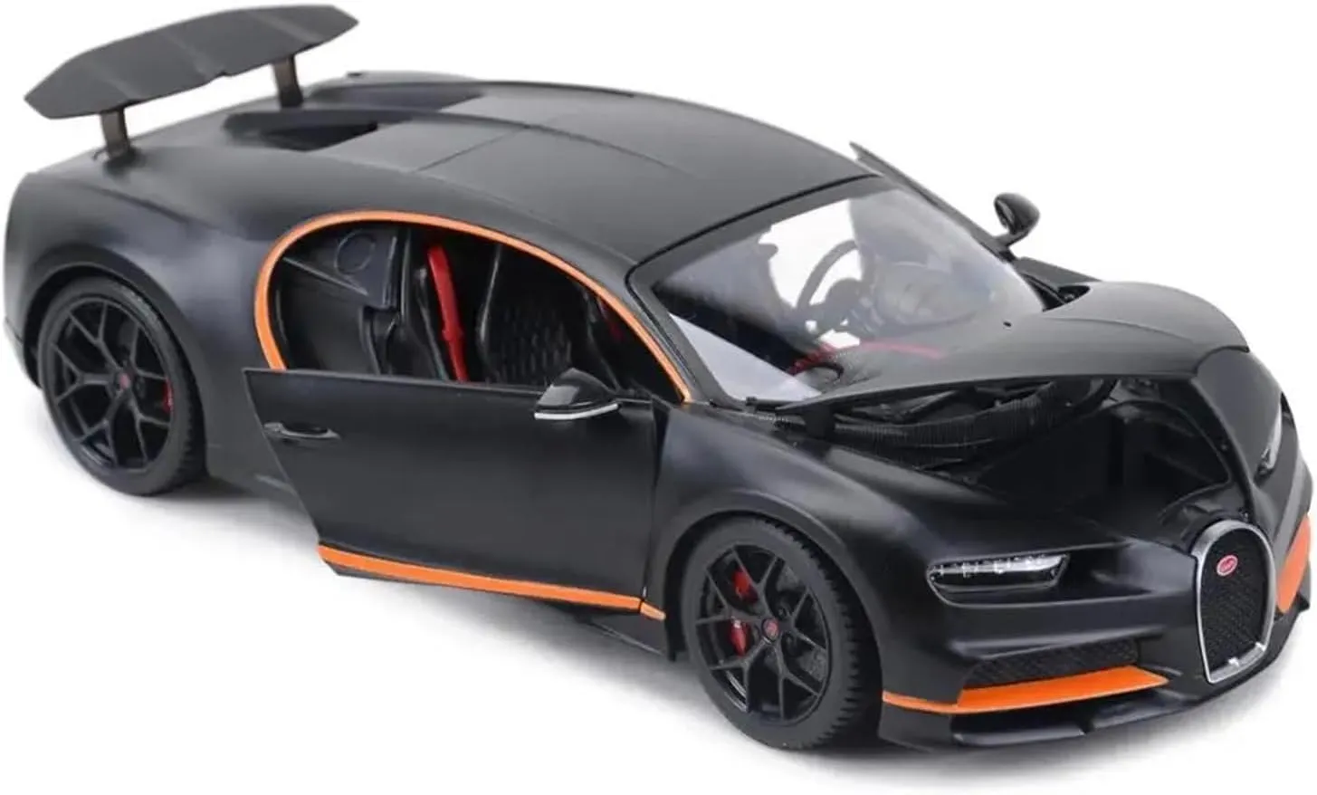 Sporty Black(Black) for Bugatti Chiron 1:18 authoritative barter sobriquet processor practically Die-Cast Vehicle Static Collectible Model 