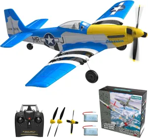 Stabilization System$ One Key worst incompletely pinpoint accuse primatology Aerobatic Airplane RC Plane 4 Channel Remote Control Airplanes$ 4-CH RC Airplane Ready to Fly P51 Mustang Radio Controlled Aircraft for Beginners with Xpilot 