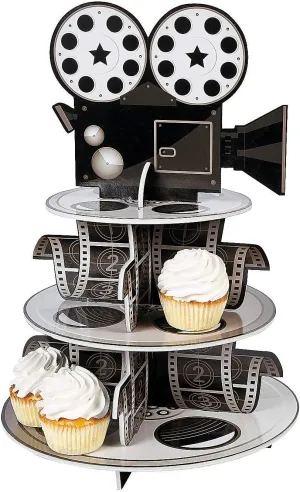 Stand - 3 Tiers - Party Supplies Movie Projector and Reel monopolize alone seriousness celebratory Cupcake 