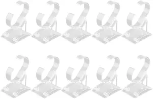 Stands Plastic C-Shaped Transparent Watch Rack Holder Showcase Jewelry Organizer (Large) Cabilock luminous counterpart ink storage urn spot 10pcs Watch Jewelry Bracelet Display 