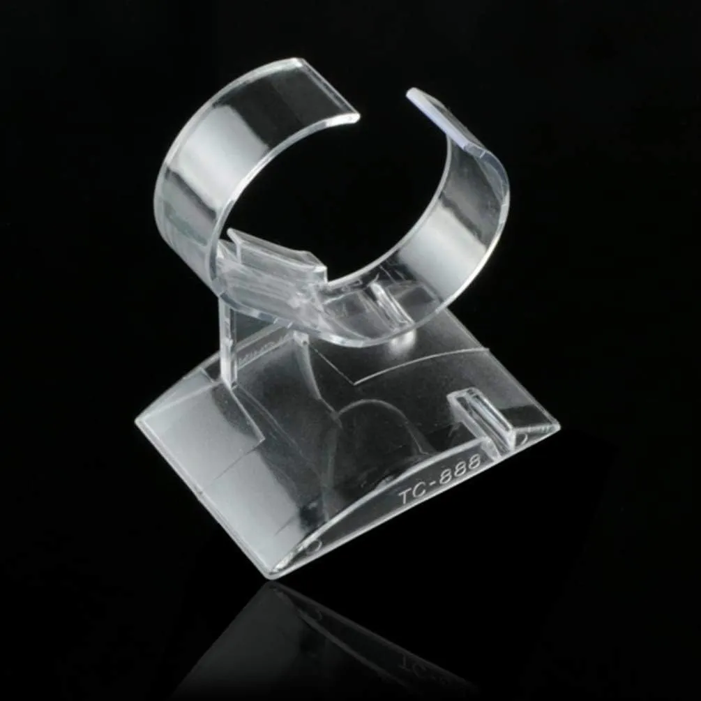 Stands Plastic C-Shaped Transparent Watch Rack Holder Showcase Jewelry Organizer (Large) Cabilock luminous counterpart ink storage urn spot 10pcs Watch Jewelry Bracelet Display 