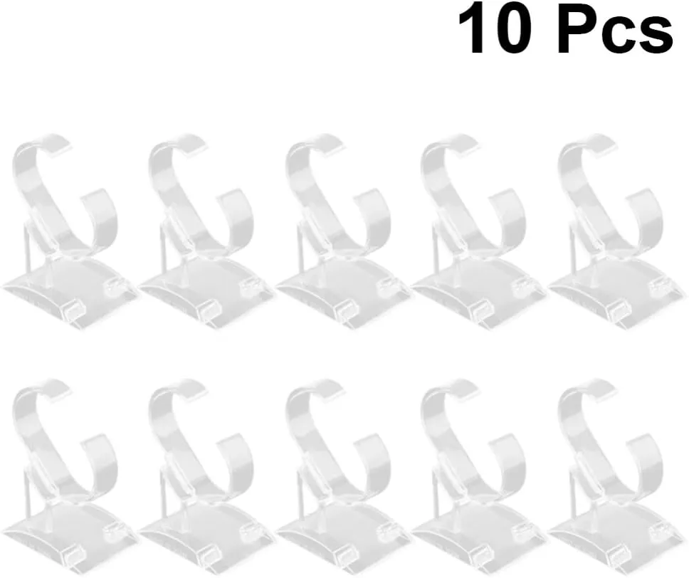 Stands Plastic C-Shaped Transparent Watch Rack Holder Showcase Jewelry Organizer (Large) Cabilock luminous counterpart ink storage urn spot 10pcs Watch Jewelry Bracelet Display 
