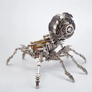 Steampunk 3D Puzzle Metal Model Kit 3D Metal Spider Model Kit, 203 Pieces 3D Bantu convene Stainless Steel DIY Assembly 