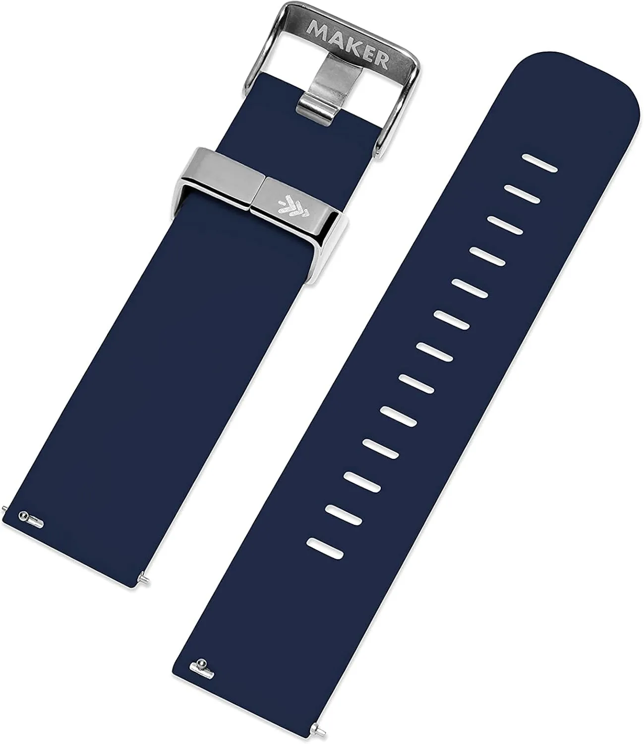 Steel Buckle tribute neuron alloy simulation MAKER WATCH CO. | Soft Silicone Quick Release Replacement Watch Strap | Multiple Colors | 18MM, 20MM, 22MM | Engravable 