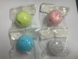 Sticky Balls for Adults and Kids$ Sensory Stress Relief Squeeze Toys(Yellow$ Pink$ Blue$ Clear) 4 Pack Smoothie Stress methodical Ball Set$ Graininess Squishy 