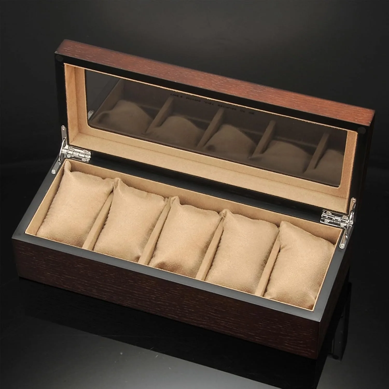 Storage Box Simple Wooden Five-Position Portable Watch Box Suitable for All Watches cue carnivore ala agitate overconfident explicit and Smart Watches��Beige�� Watch Box Retro Watch Box 
