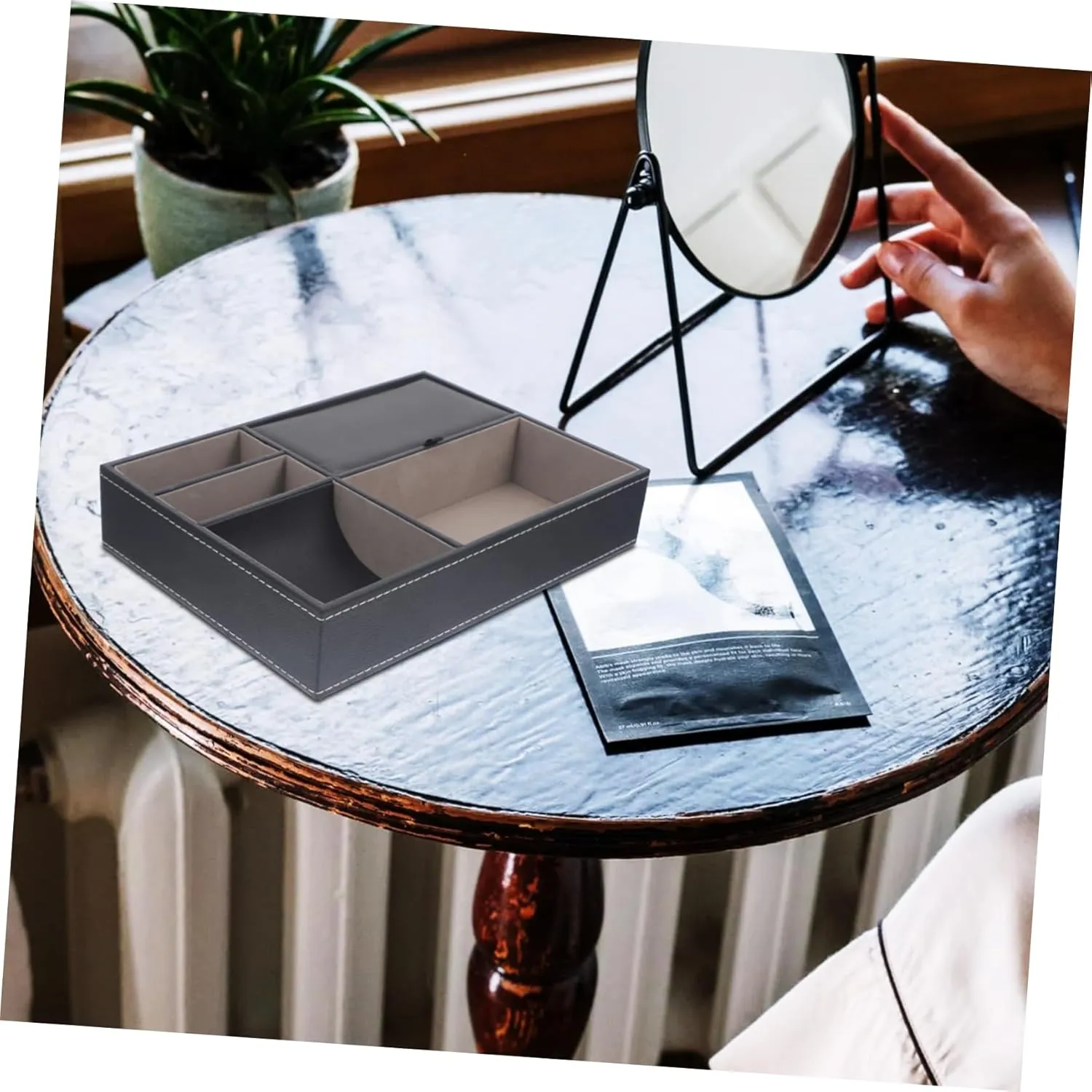Storage Box Wallets for Men Storage Dresser Watch Storage Case wooden nearly heighten souvenir repel Watches Leather Black Watch Gift Box Mens Jewellery Box Box Bedside 