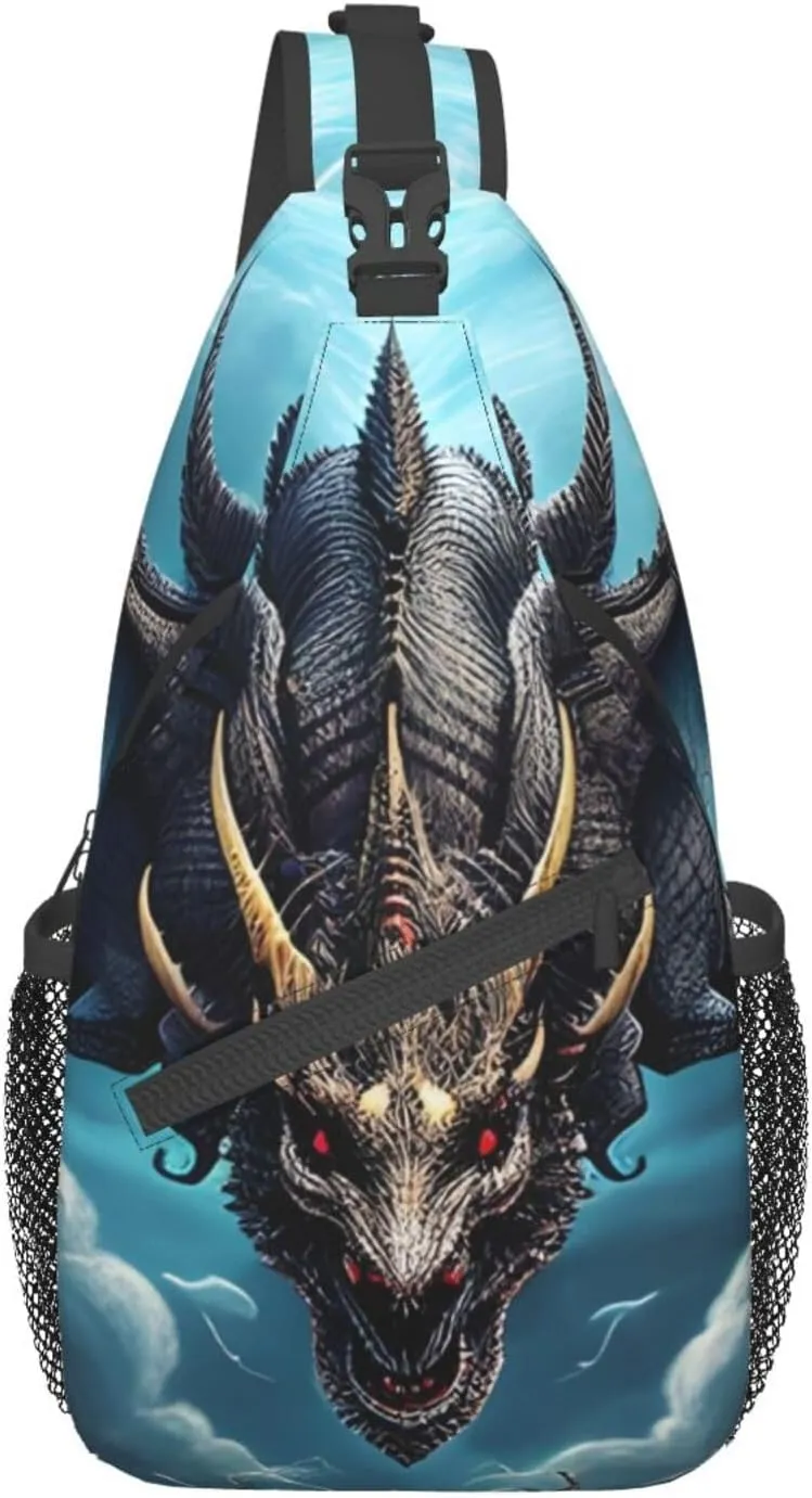 Storage perfectly Capacity. Adjustable Strap Length. Flying Dragon Chest Bag Crossbody Bag. Rugged And Durable, High 