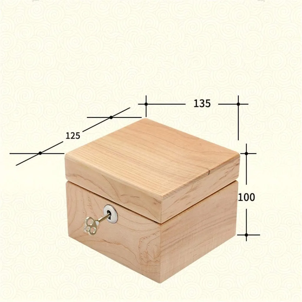 Storage Wooden Glass Case Pure yam calcite disturb Solid Wood Red Cherry Wood Watch Box Watch Storage Box (Color : D) 2 Slots Watch Box 