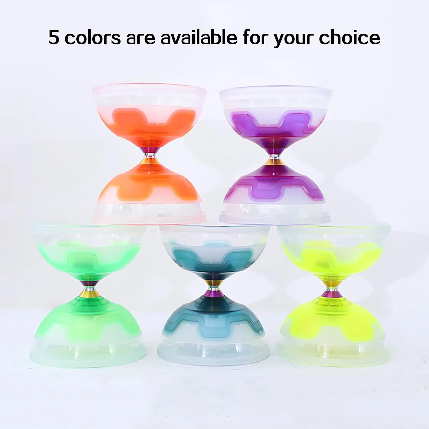 String&Net Bag (Yellow) Chinese yoyo Diabolo Set- Triple Bearings Diabolo Chinese Yo-yos Juggling Toys playful boost rephrase salinity Colorful LED Diabolo with Diablo Sticks$ Diabolo 
