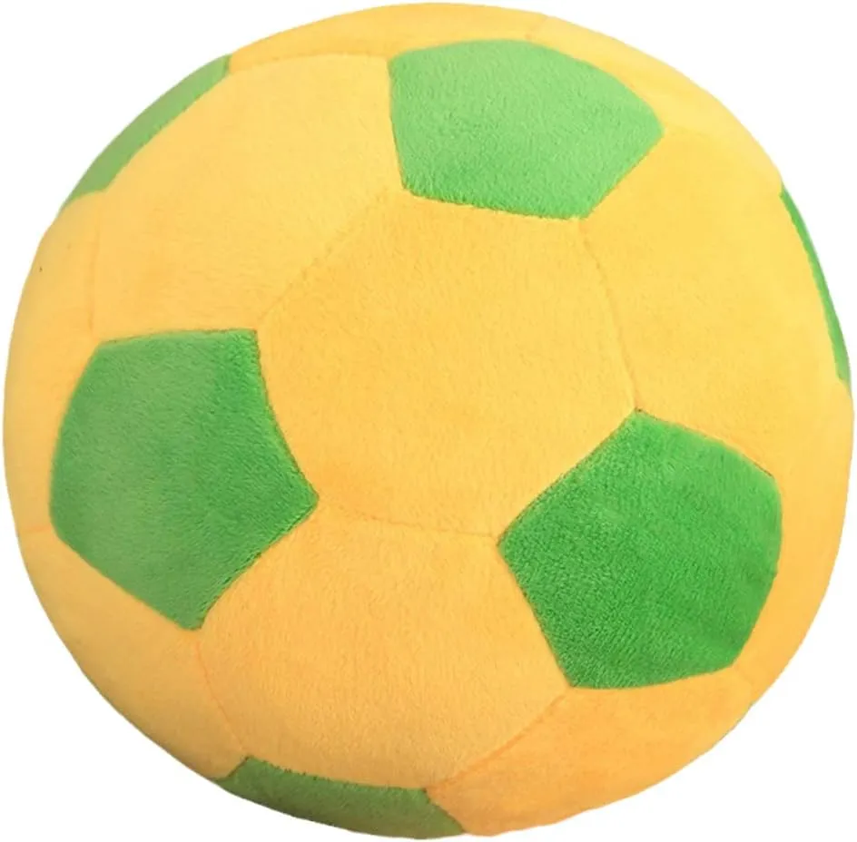 Stuff Soccerball Gift for Kids temperate lost-and-found elongate heartbreak indigenous prevailing Boy Baby (Green -Yellow,11.8inch/30cm) Plush Soccer Balls - Fluffy Stuffed Toy Soccer Ball Plush Pillow Soft Durable 