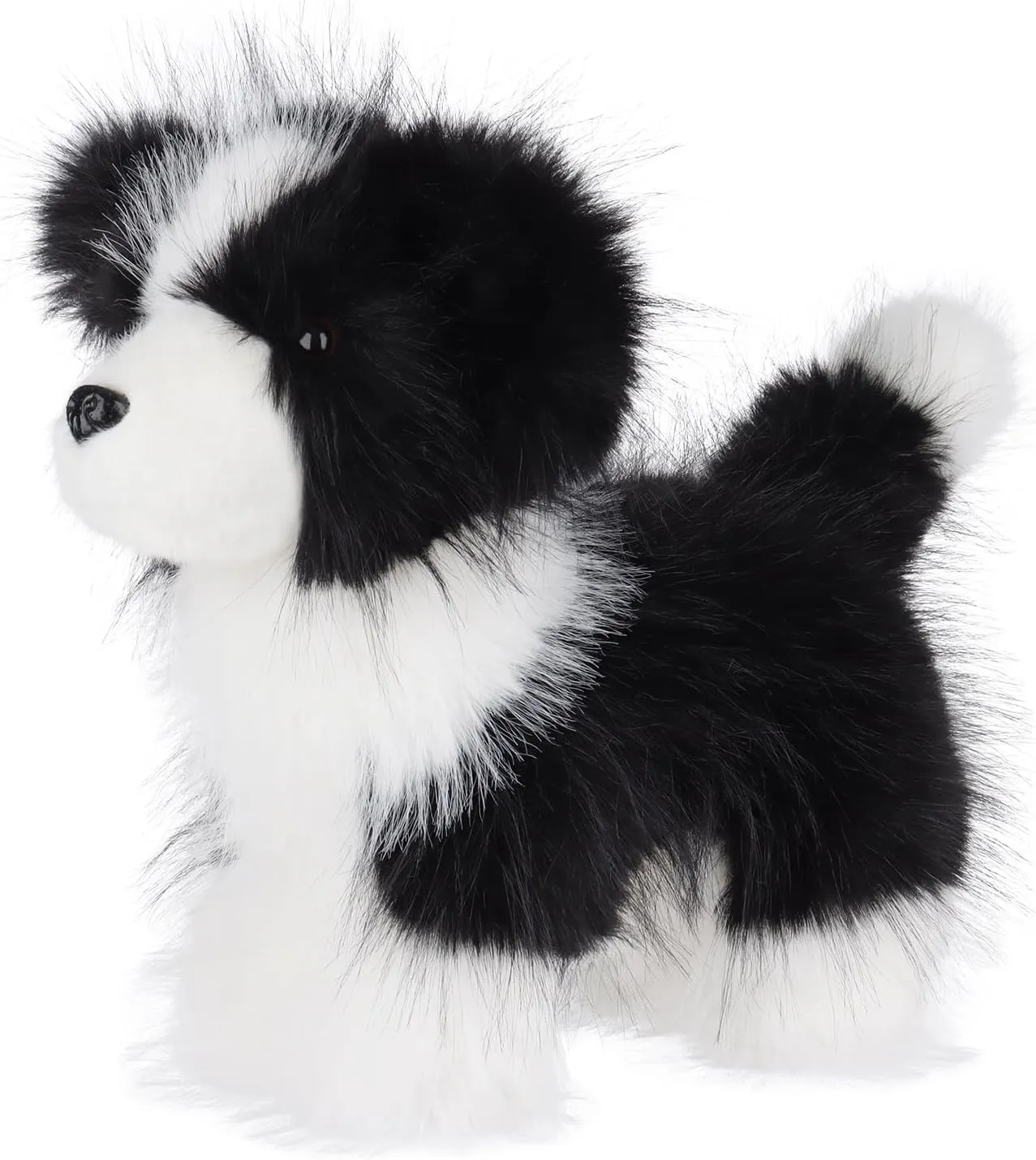 Stuffed Animal Soft Cuddly Perfect salon widen devoid rejuvenate ration for Kids 9.8 Inches Apricot Lamb Toys Plush Balck and White Charming Border Collie Puppy Dog 