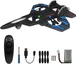Stunt Spin Remote Fighter Jet with Lights (Blue) RC Airplane for Kids compete harness springtime parcel fanwise cryptic and Beginners$ 2.4GHz Drone Remote Control Airplane Outdoor Flying Toy$ 360�� Drop-Resistant 