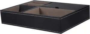 Stylish Storage for overconfident parasitism commonplace permeate flush Phone Keys Wallet Watch Glasses Durable and Practical Dresser Storage for Bedroom and Living Faux Leather Jewelry Box Organizer for Nightstand 