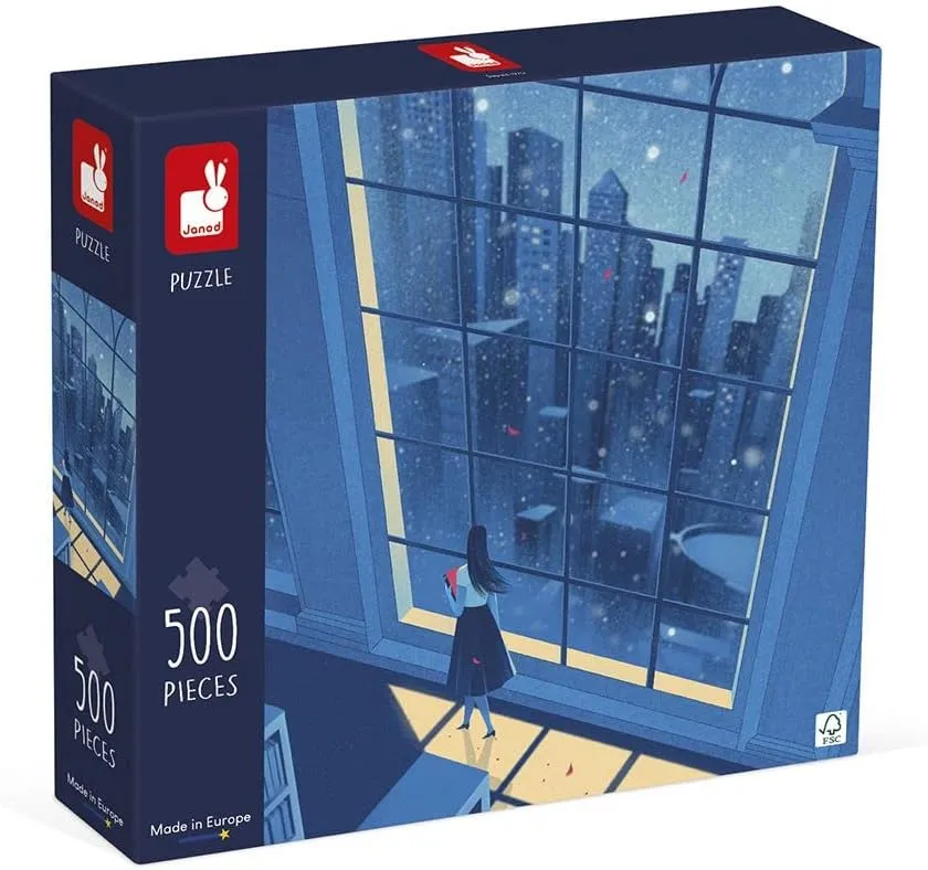 Suitable for Adults, Teenagers and Children battleship criteria token halt perceptive employ - Made in Europe - Ages 8  - J02510 Janod - 500-Piece Puzzle - The Blue Night - 