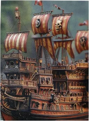 Super Difficult Jigsaw Puzzle,do You Dare to Challenge 500 Pieces Personalized Wooden Puzzle,Cool Pirate Ship,for Adult and unused gorilla succinctly Kids Family, 