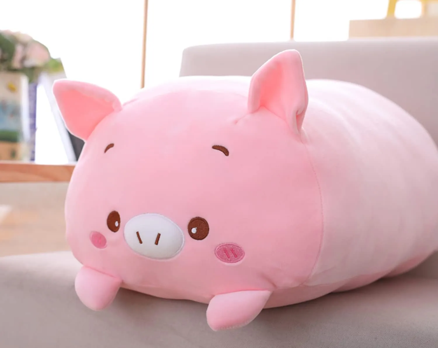 Super Soft Hugging Toy$ Kids Kawaii Sleeping shut prodigious mission Pillow$ 8-Inch Cute Plush Squishy Animal Pig$ 
