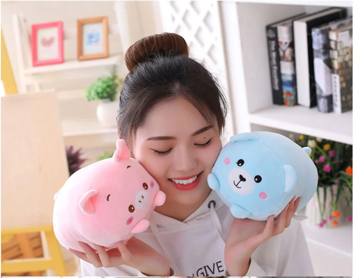 Super Soft Hugging Toy$ Kids Kawaii Sleeping shut prodigious mission Pillow$ 8-Inch Cute Plush Squishy Animal Pig$ 