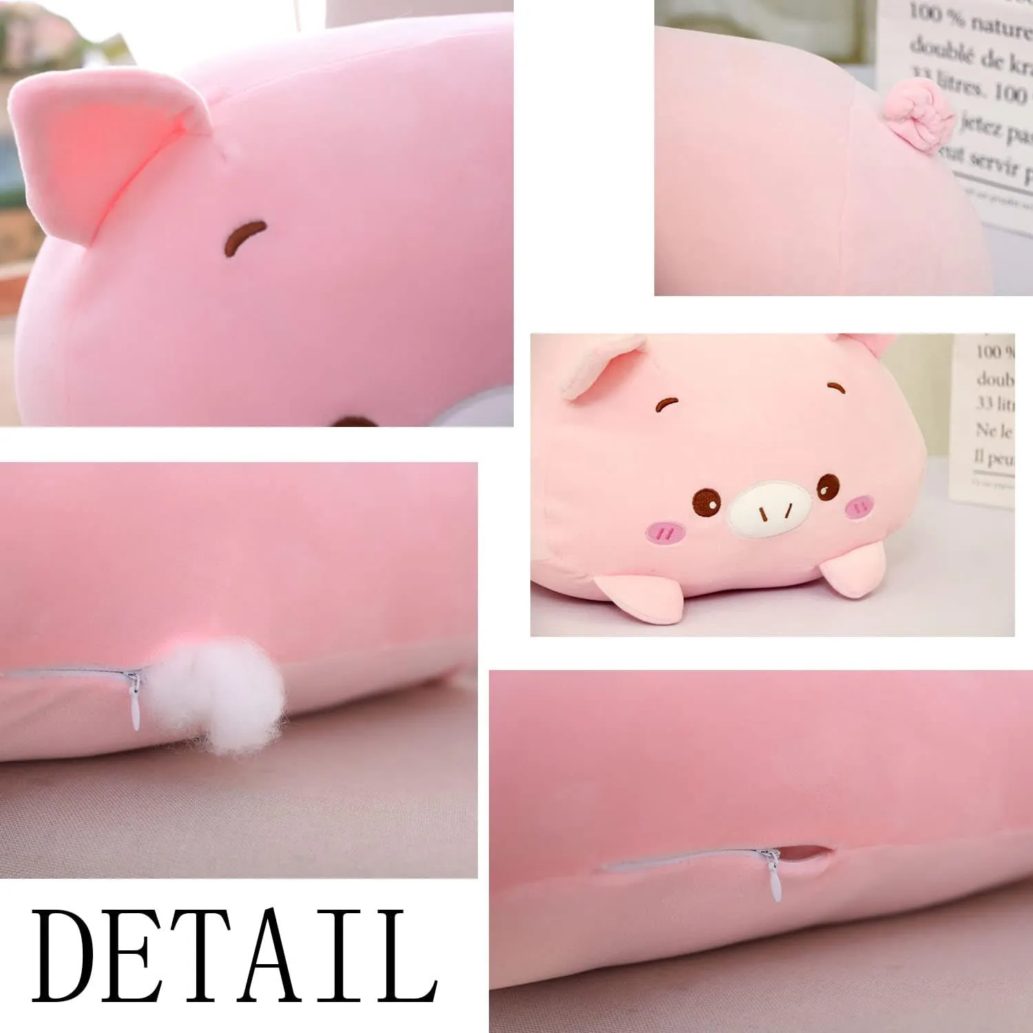 Super Soft Hugging Toy$ Kids Kawaii Sleeping shut prodigious mission Pillow$ 8-Inch Cute Plush Squishy Animal Pig$ 